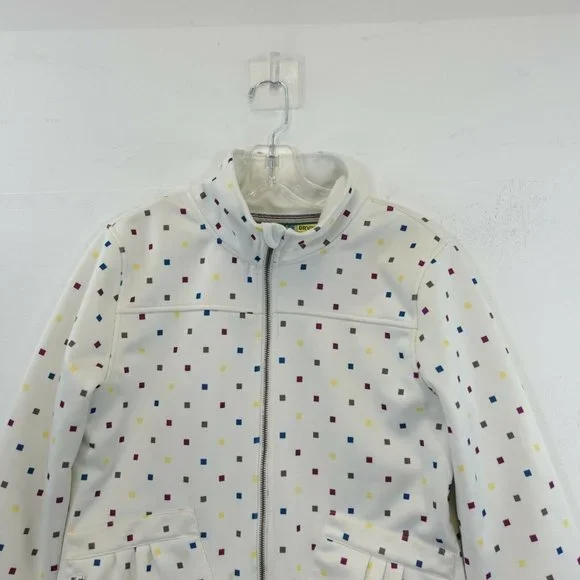 BURTON Women's White Coat Jacket LARGE Mock Neck Full Zip Long Sleeve Dry Ride - Picture 4 of 13